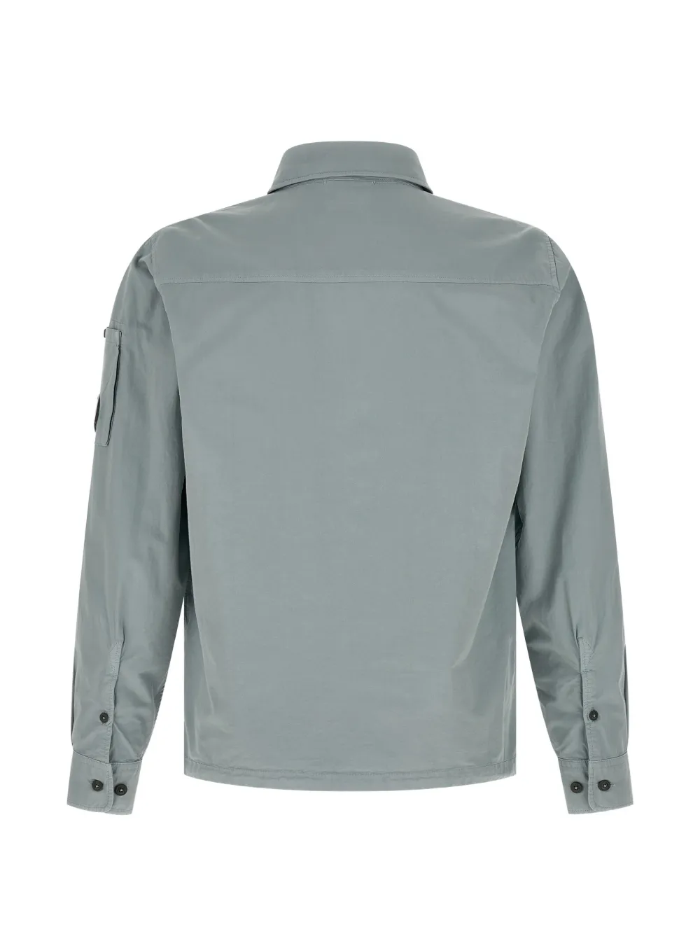 C.P. Company Lens shirtjack van biologische gabardine met rits Blauw