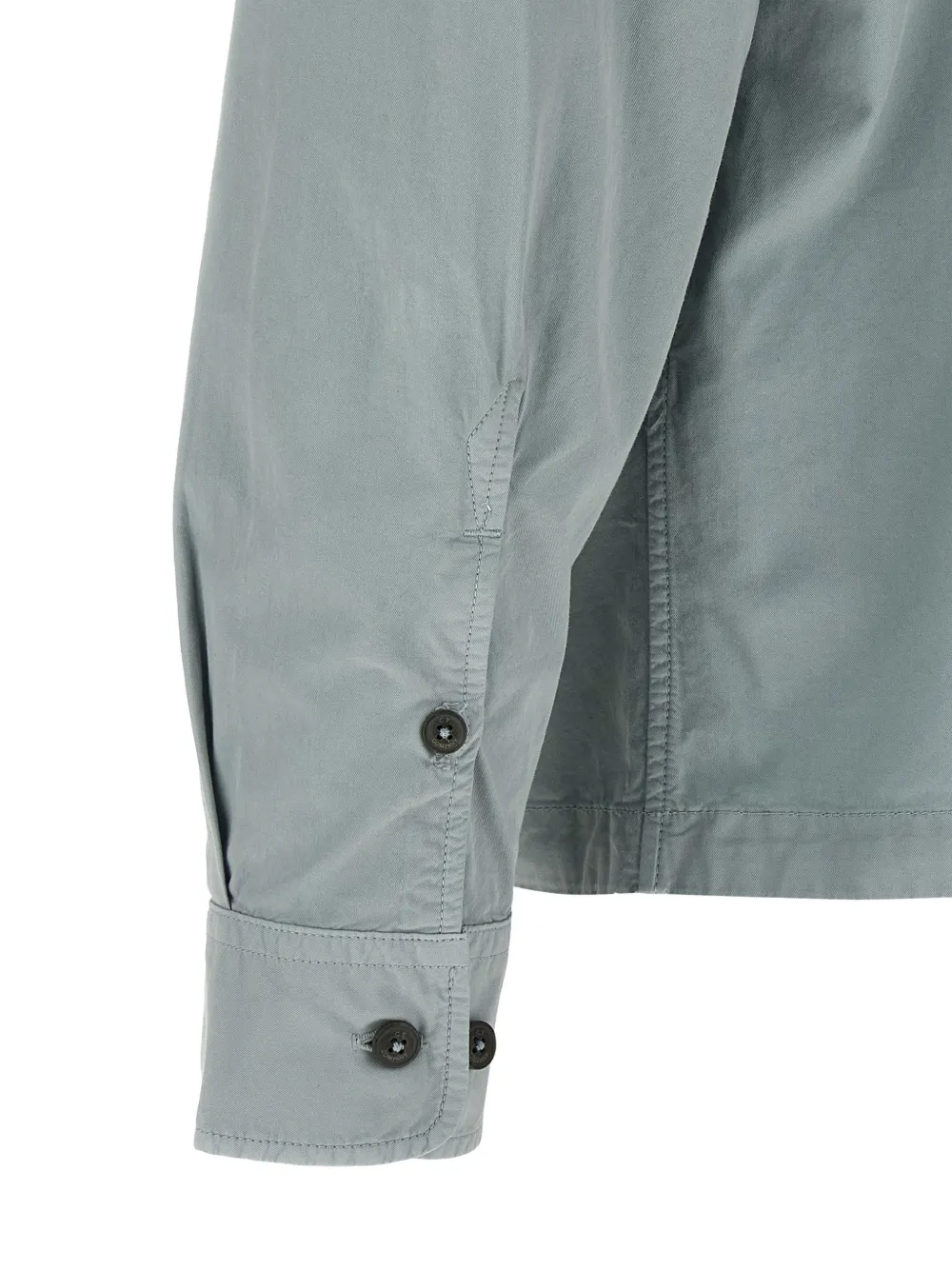 C.P. Company Lens shirtjack van biologische gabardine met rits Blauw
