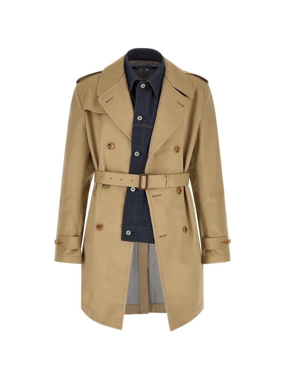 Junya Watanabe denim insert trench coat - Toni neutri