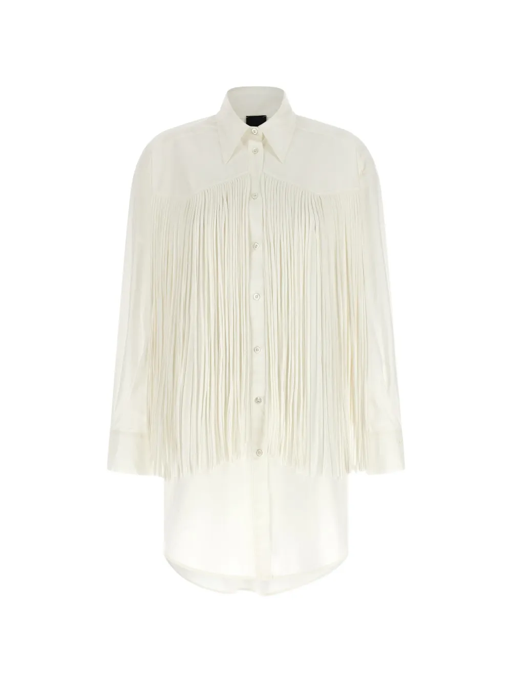 PINKO fringed buttoned mini dress - Neutrals