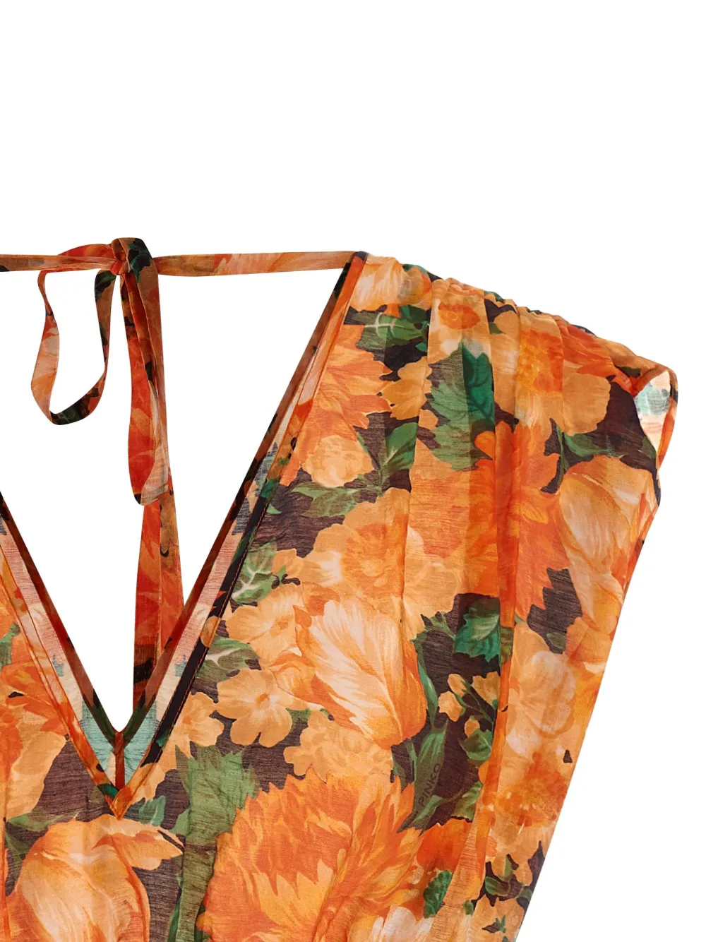 PINKO Botanical Garden top met V-hals Oranje