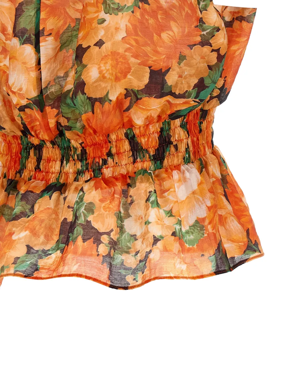 PINKO Botanical Garden top met V-hals Oranje