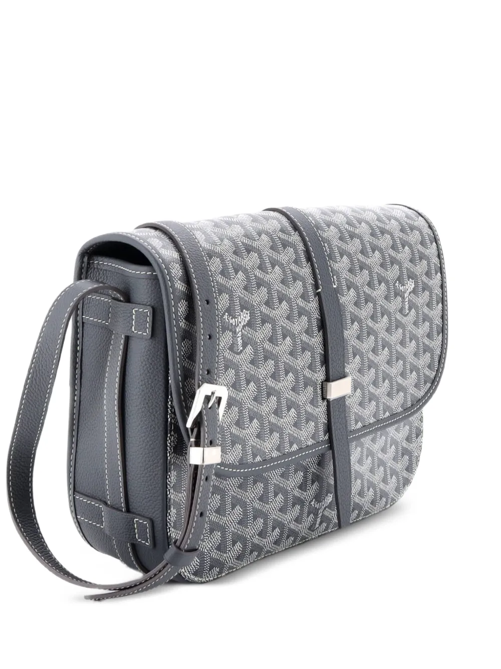 Goyard Pre-Owned Belvedere II Messenger Bag Coated Canvas MM crossbody bag - Grigio