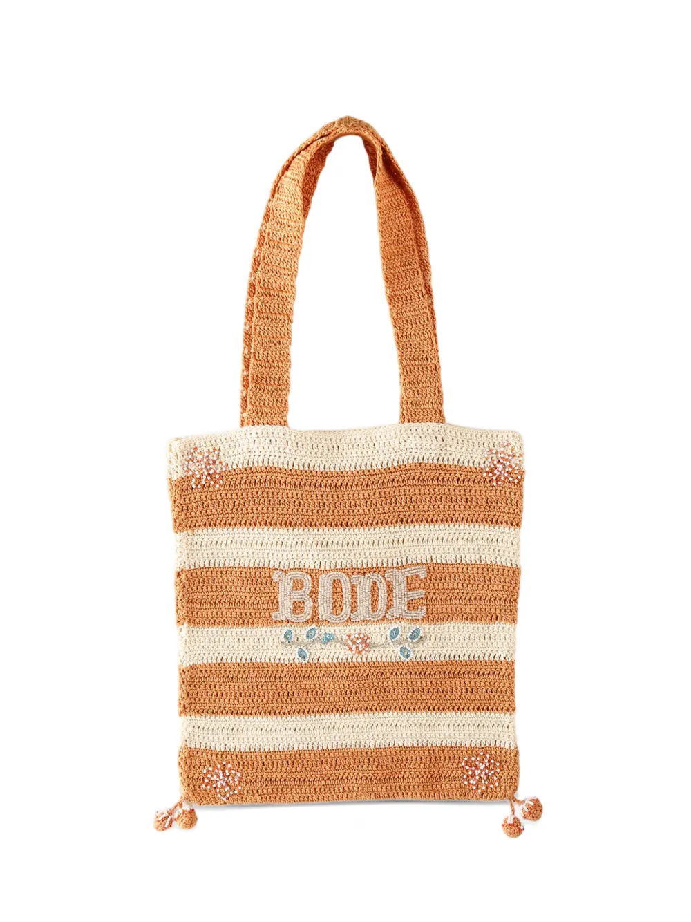BODE Sherbet crochet tote bag - Arancione