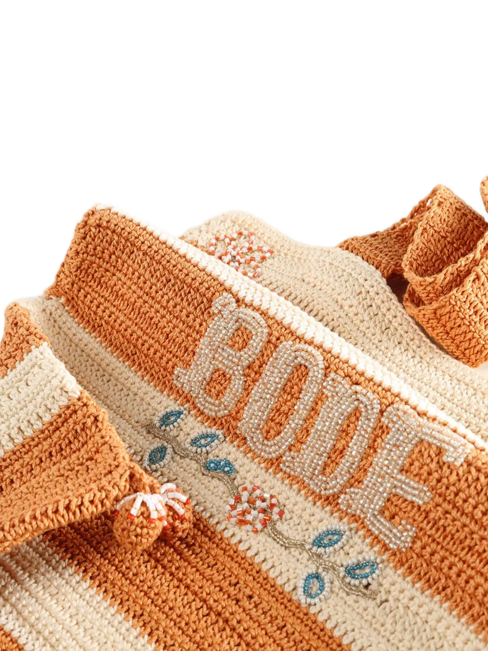  Bode Sac Cabas Sherbet En Crochet - Orange 
