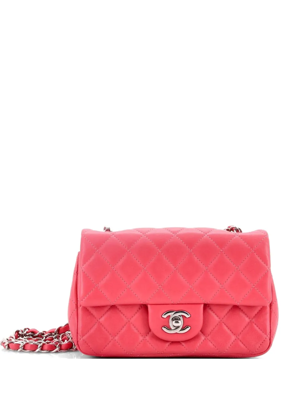 CHANEL Pre-Owned Classic Single Flap Bag Quilted Lambskin Mini crossbody bag - Rosa