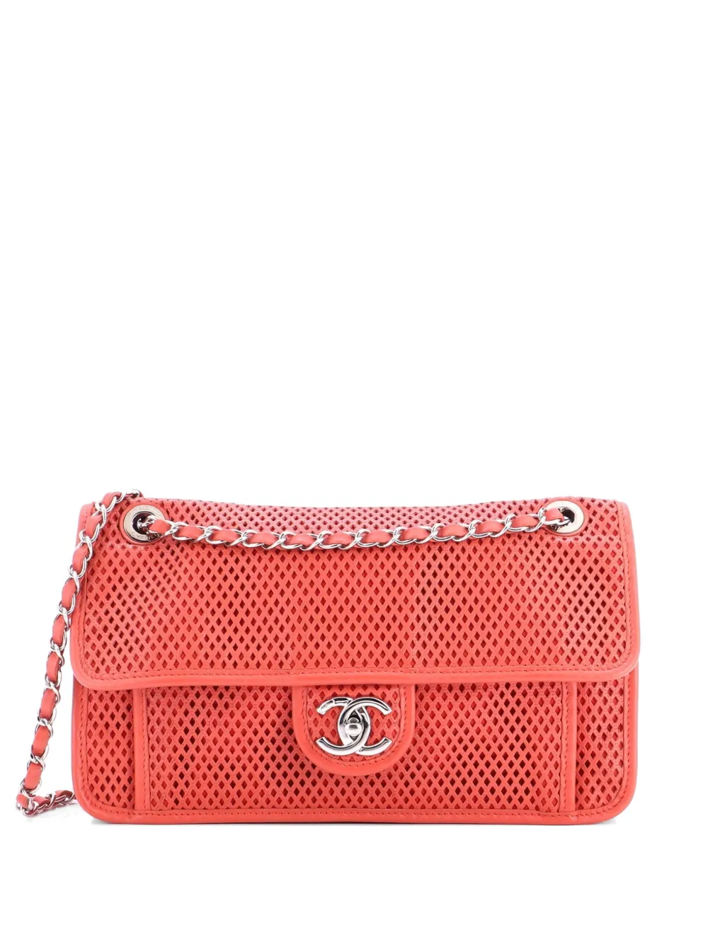 CHANEL Pre-Owned Up In The Air Flap Bag Perforated Leather Medium shoulder bag - Rosso