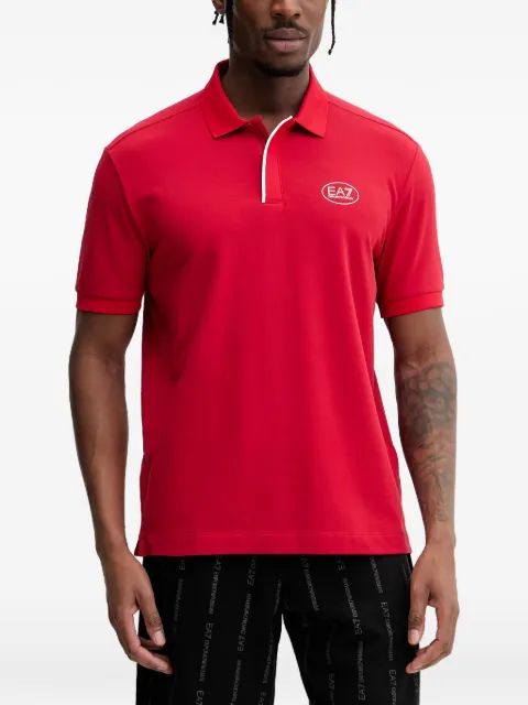 Ea7 Emporio Armani playera tipo polo con parche del logo