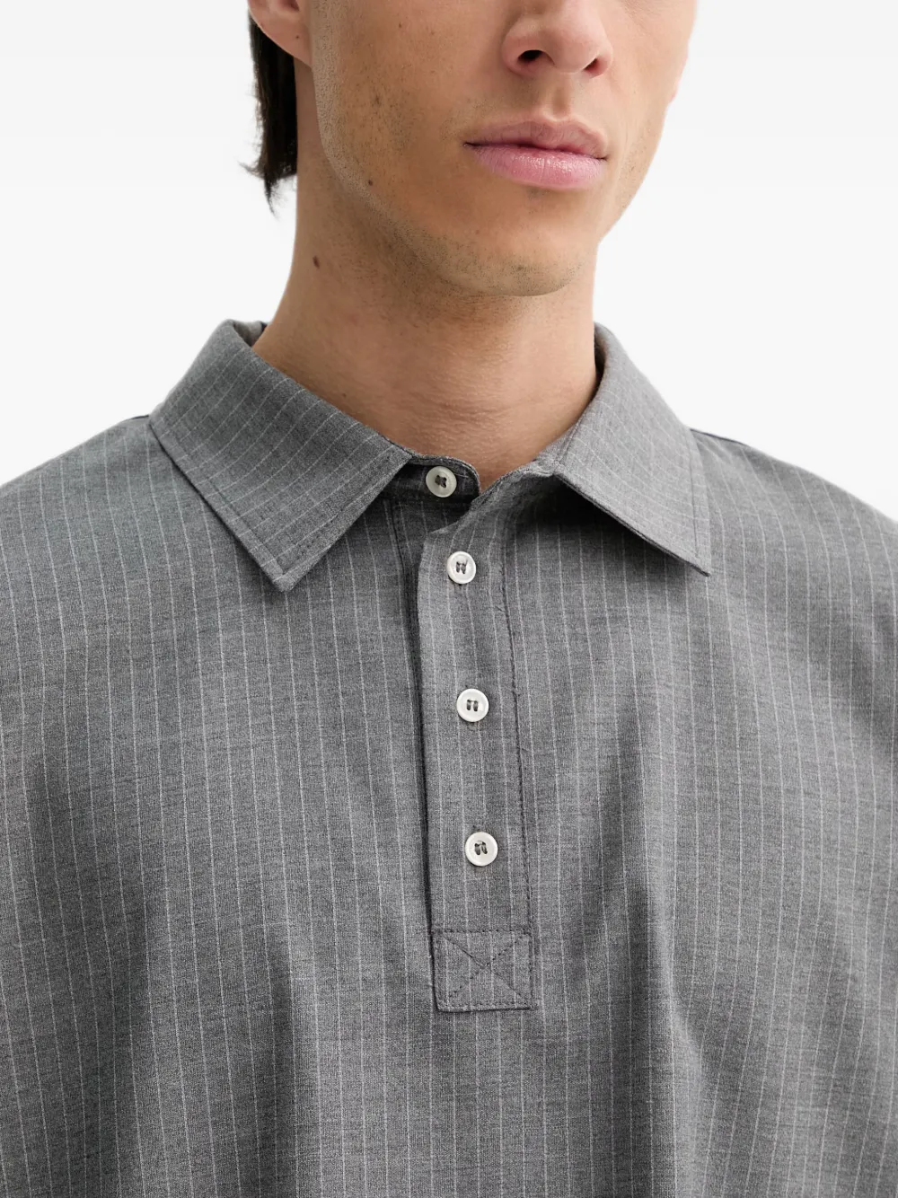 American Vintage Yroway poloshirt met korte mouwen Grijs