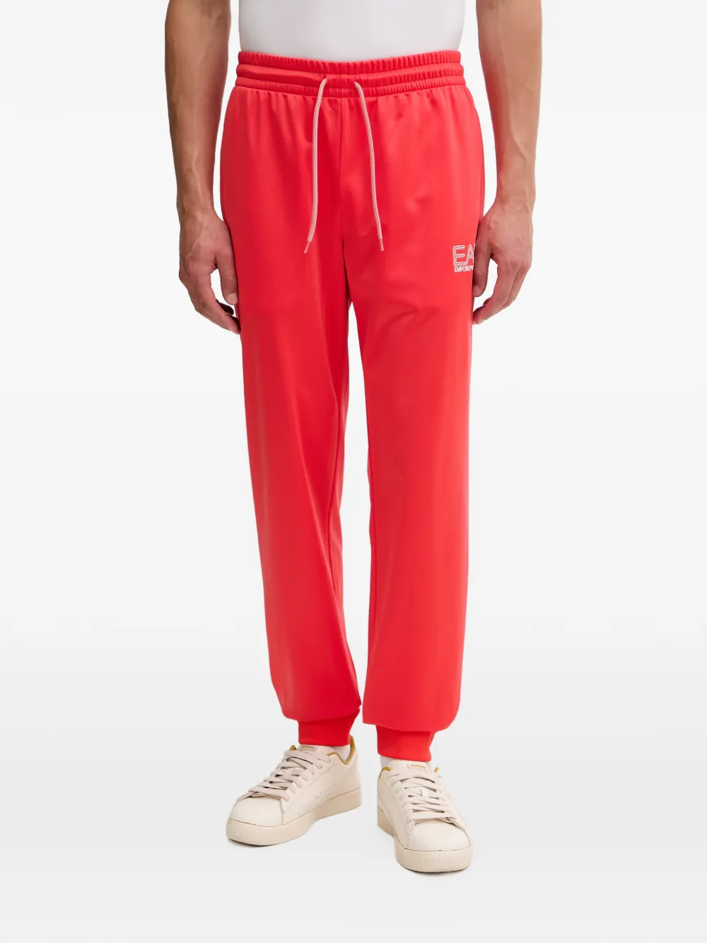 Ea7 Emporio Armani Trui met logo-print en rits Rood