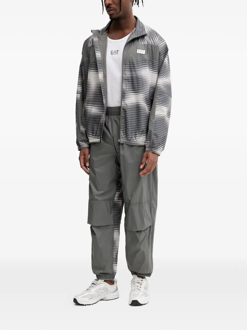 Ea7 Emporio Armani Jack met kleurverloop en vlakken Grijs