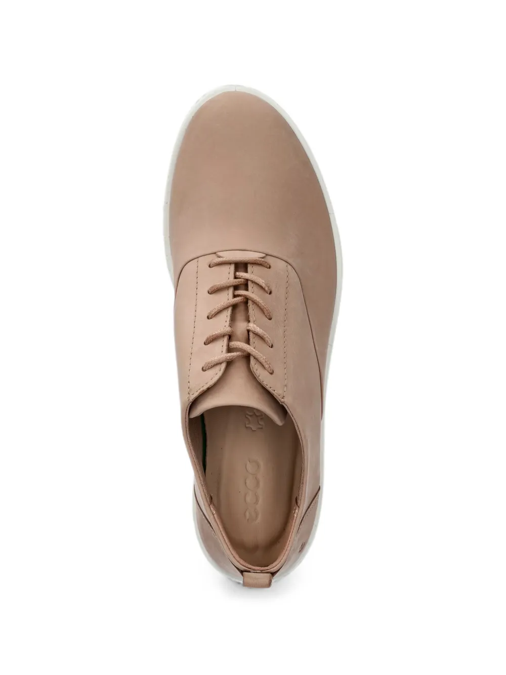 ECCO lace-up leather sneakers Beige