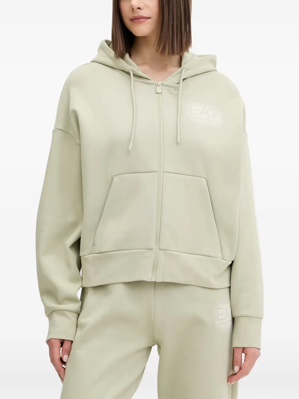 Ea7 Emporio Armani logo-print track pants - Verde