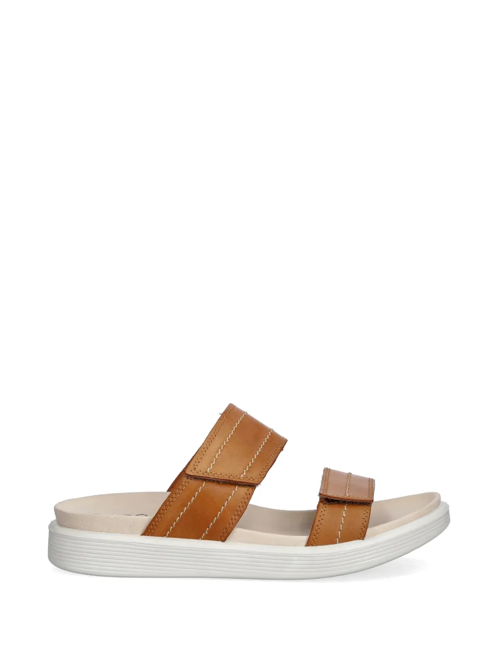 ECCO Soft Sandal touch-strap slides - Braun