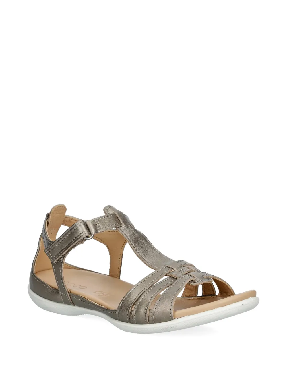 ECCO Flash metallic-leather touch-strap sandals Goud