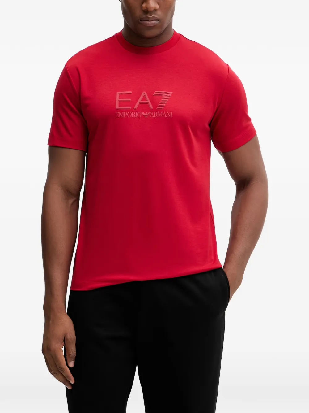 Ea7 Emporio Armani logo-print short-sleeve T-shirt - Rot