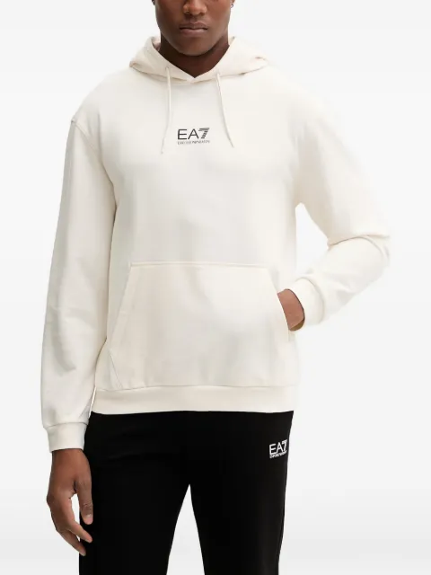 Ea7 Emporio Armani logo-print drawstring hoodie