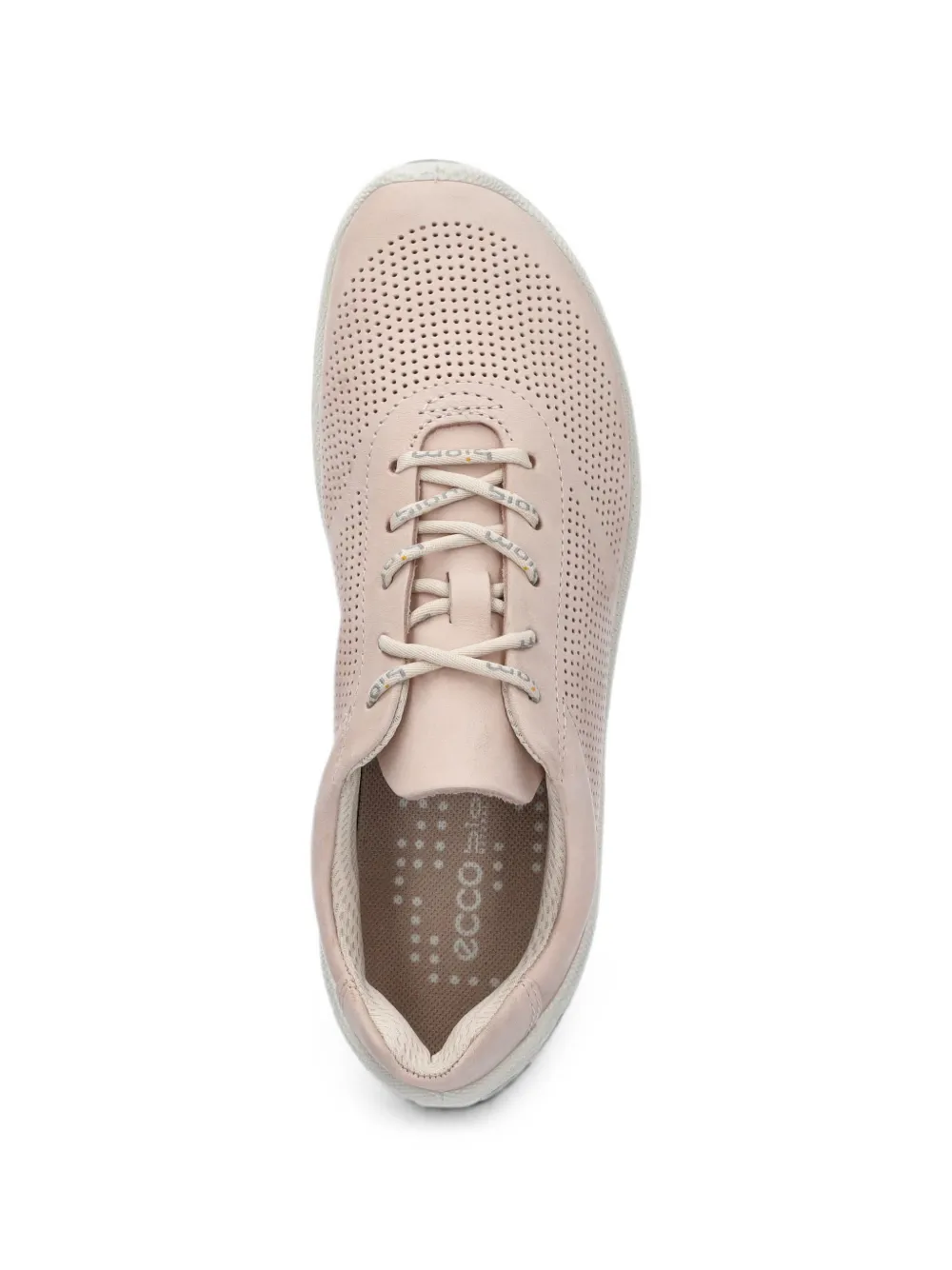ECCO Biom Lite perforated leather sneakers Roze