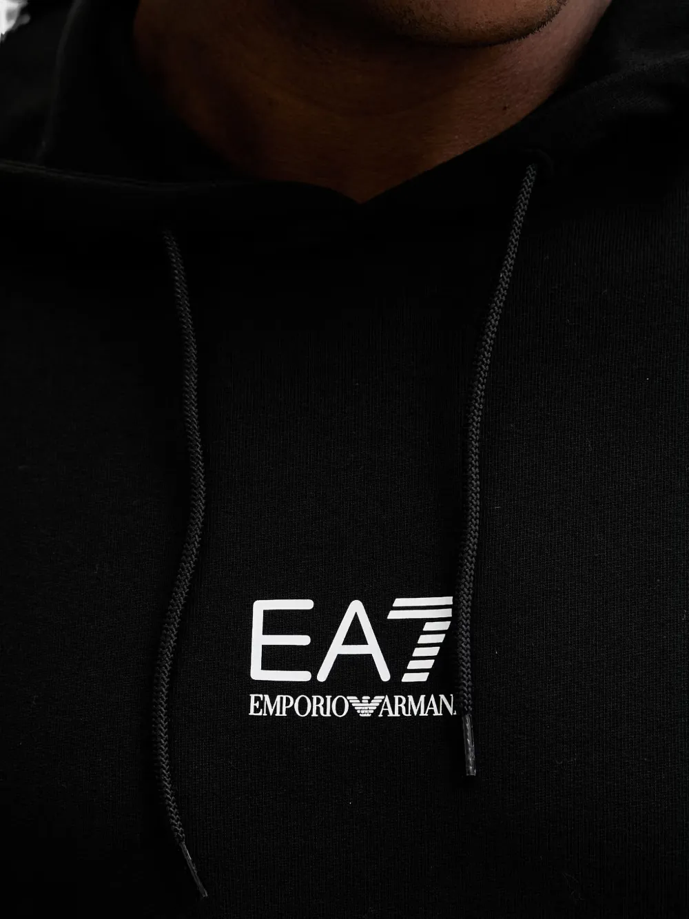 Ea7 Emporio Armani Hoodie met print Zwart