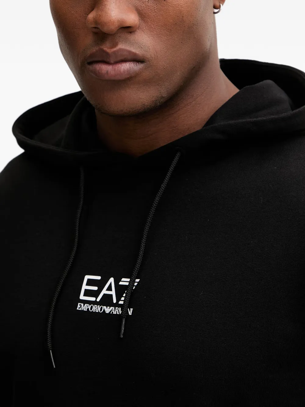 Ea7 Emporio Armani Hoodie met print Zwart
