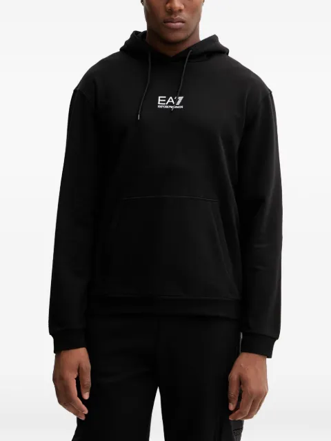 Ea7 Emporio Armani graphic-print drawstring hoodie