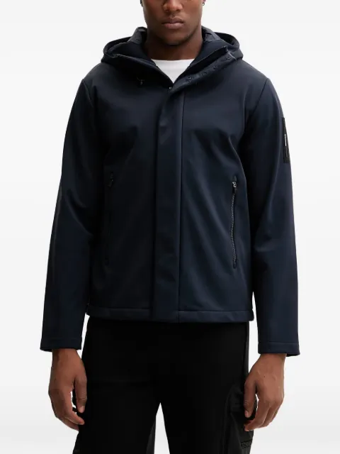 Ea7 Emporio Armani logo-patch hooded jacket