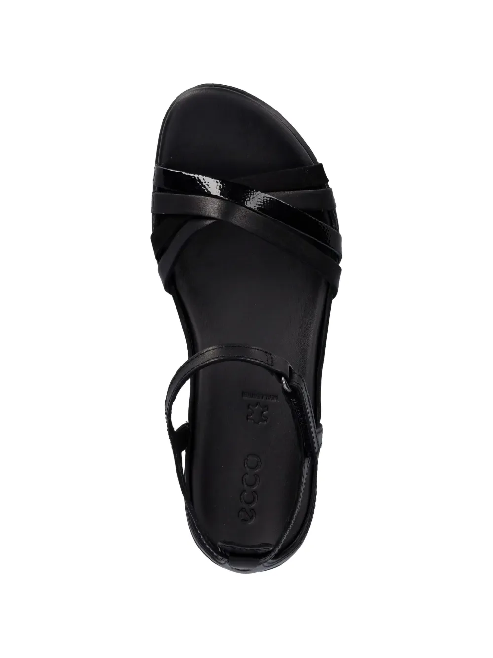 ECCO Flash multi-strap leather sandals Zwart