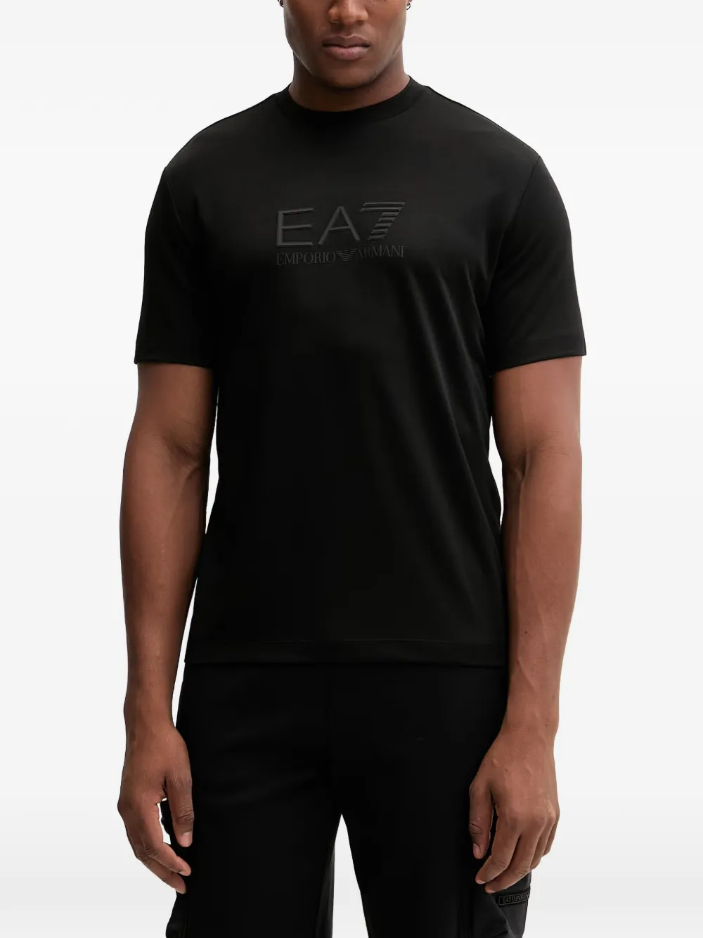 Ea7 Emporio Armani logo-print crew-neck T-shirt - Nero