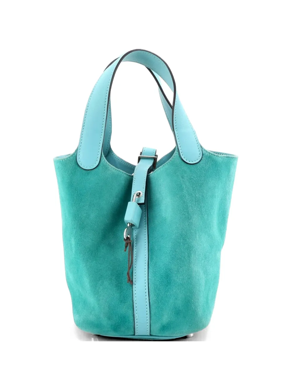 Hermès Pre-Owned Borsa a tracolla Picotin Lock Bag Doblis Suede and Swift PM - Blu