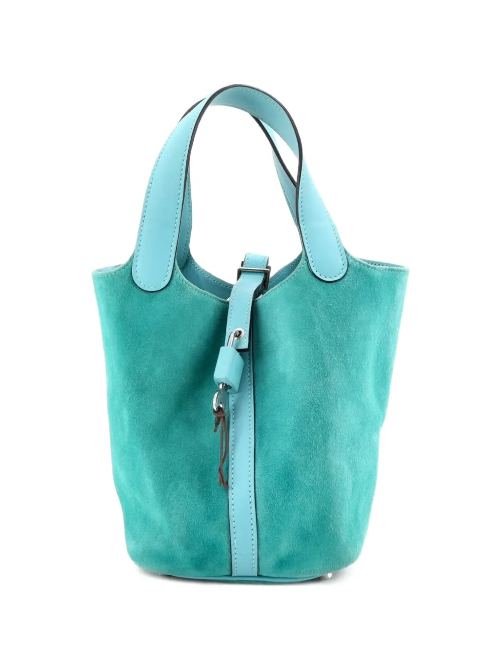 Hermès Pre-Owned Picotin Lock Bag Doblis Suede and Swift PM satchel - Blue