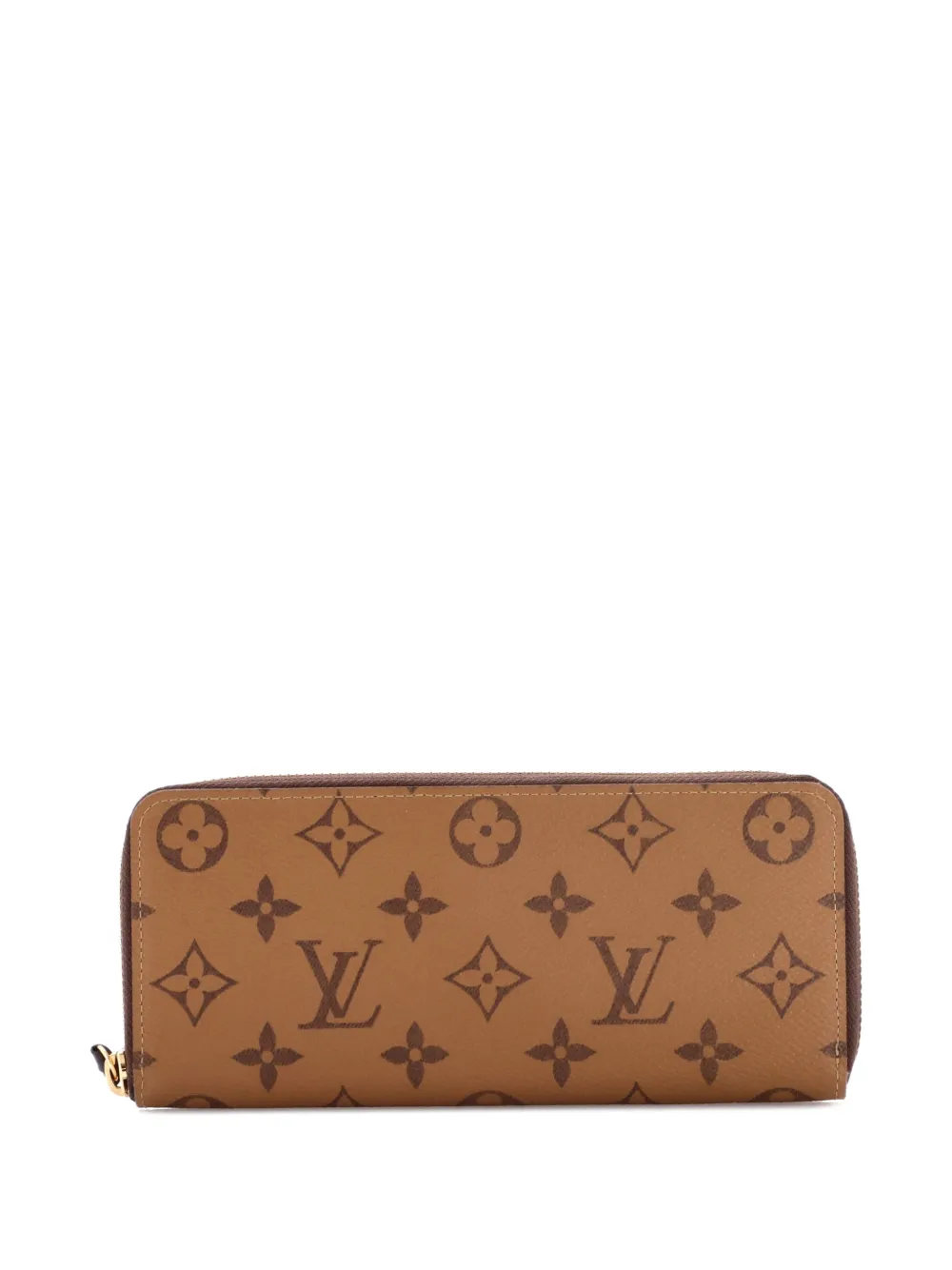 Louis Vuitton Pre-Owned Portafoglio Clémence in tela Monogram Reverse - Marrone