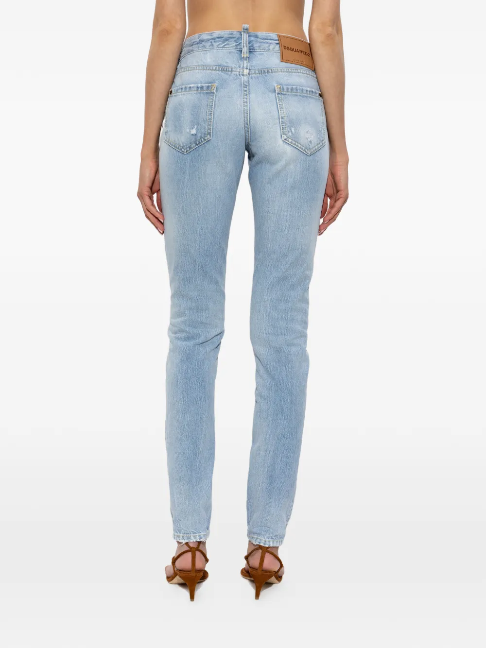 DSQUARED2 Super Skinny jeans met vervaagd effect Blauw
