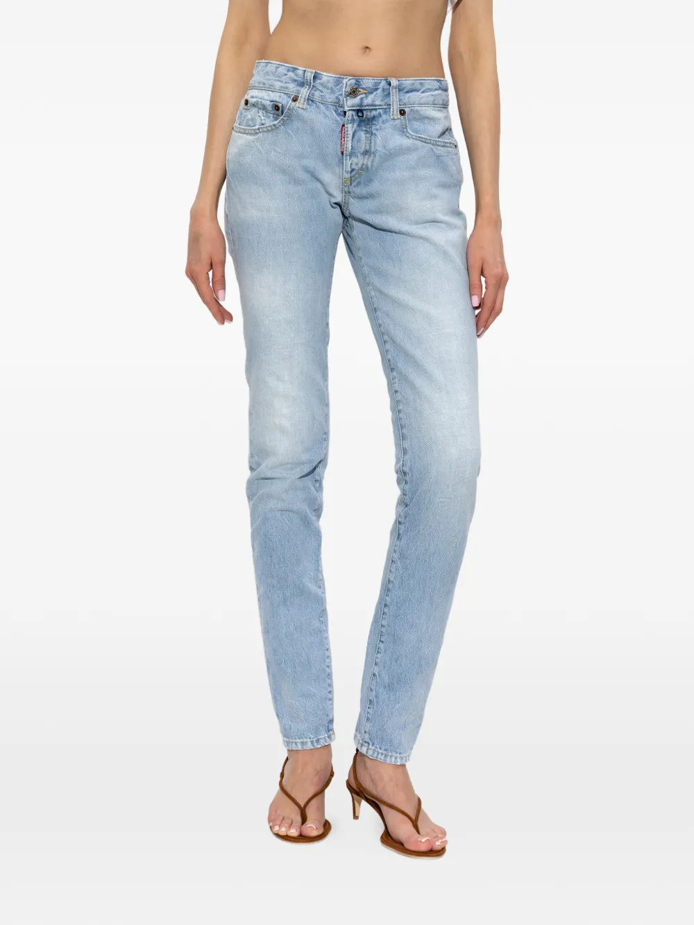 DSQUARED2 Super Skinny jeans met vervaagd effect Blauw