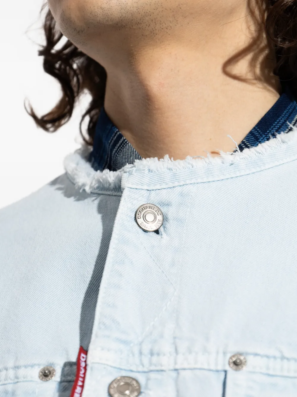 DSQUARED2 Jack met franje afwerking Blauw