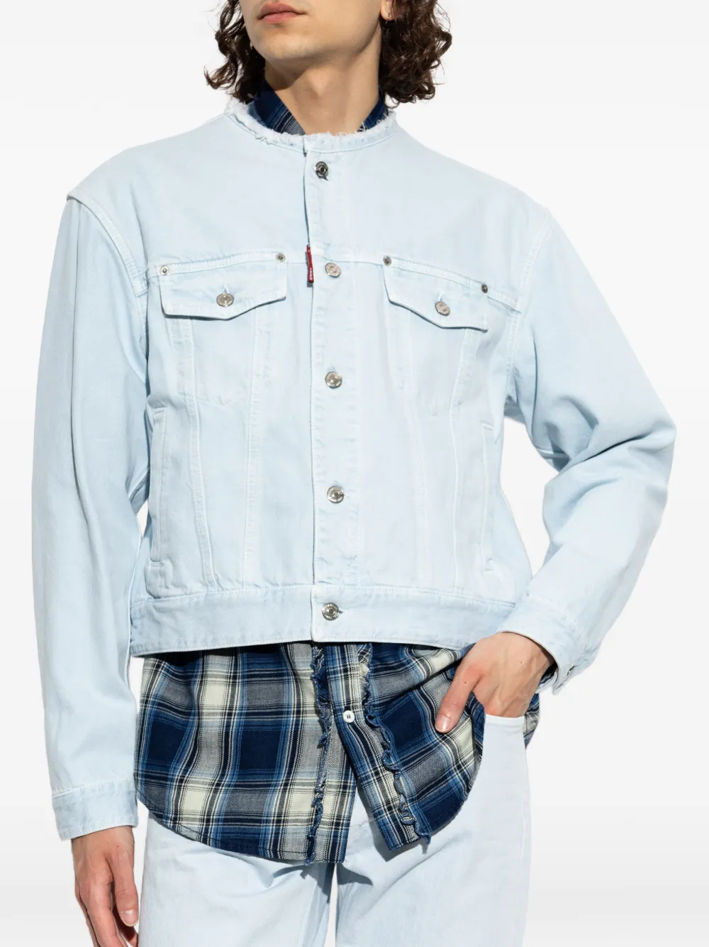 DSQUARED2 Jack met franje afwerking Blauw