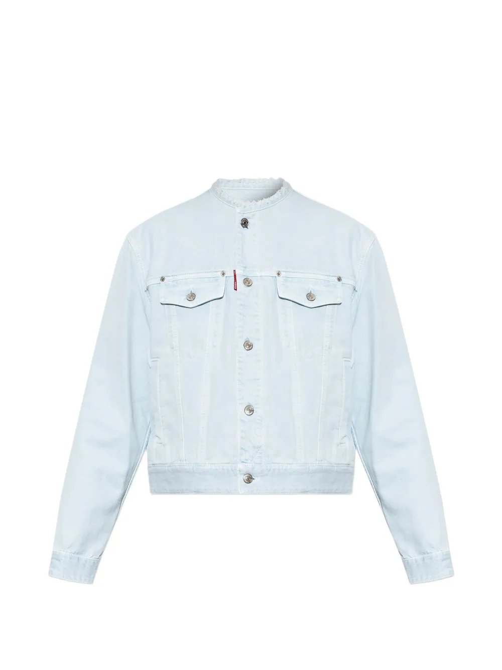 DSQUARED2 frayed-edge denim jacket - Blau