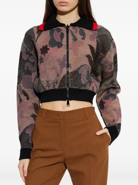 ETRO floral-jacquard zip-up jacket