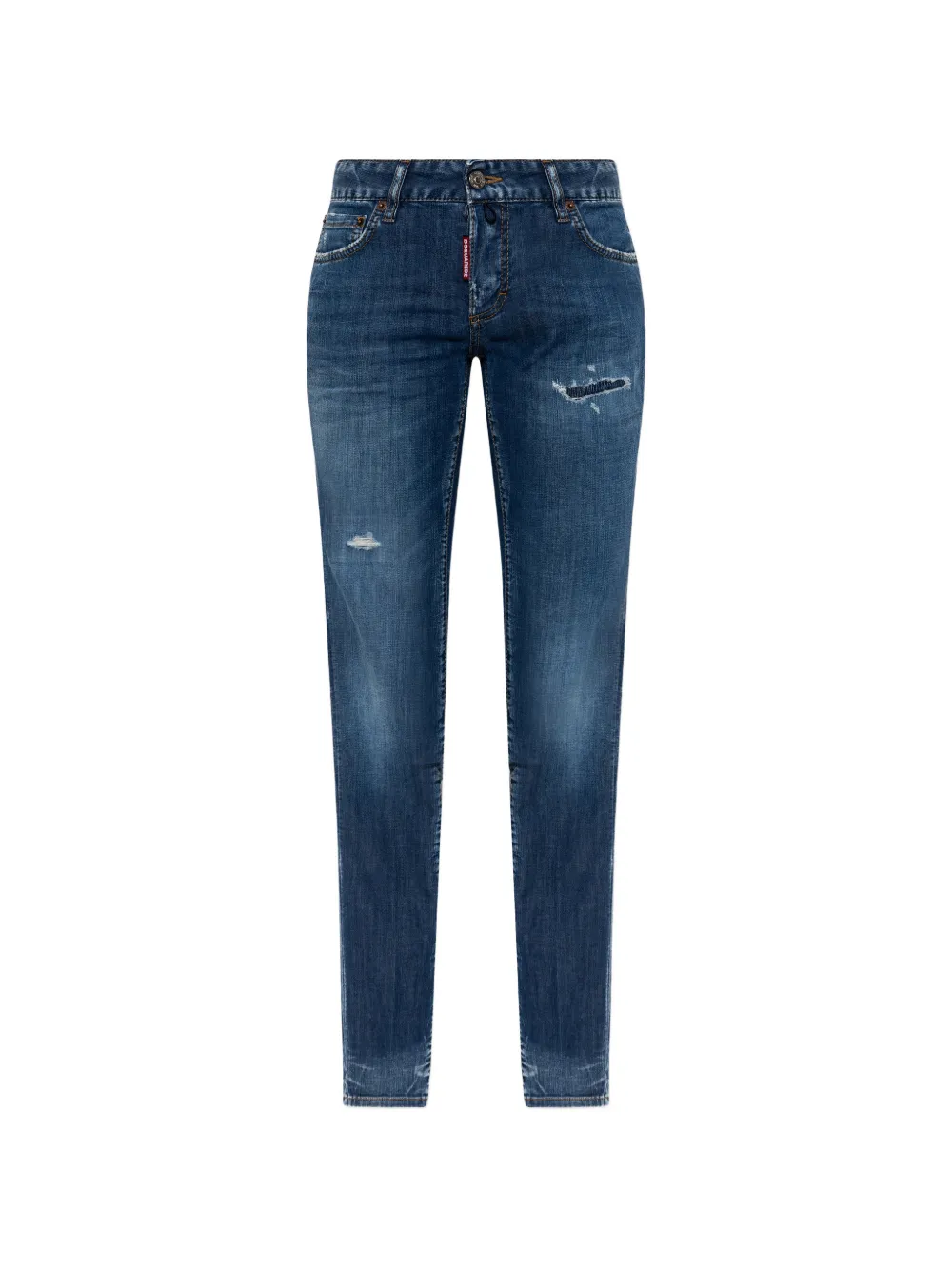 DSQUARED2 Jenna distressed faded-effect jeans - Blu