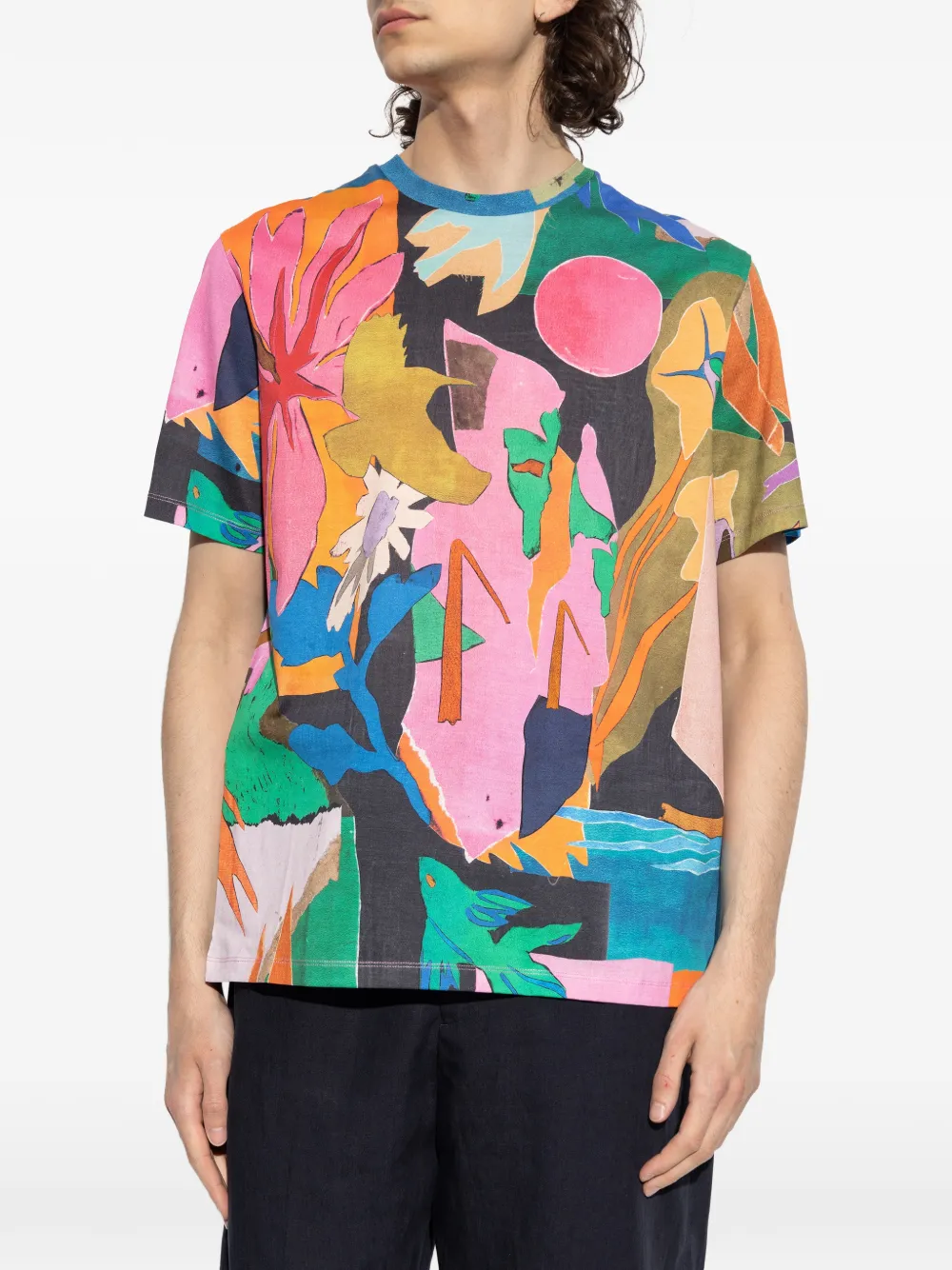Paul Smith T-shirt met bloemenprint Roze