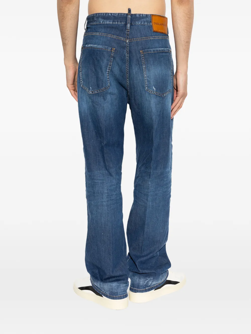 DSQUARED2 Loose Twist jeans met gerafeld effect Blauw