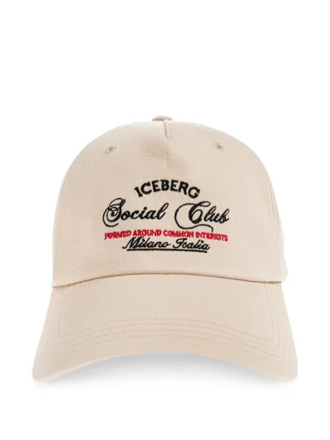 Iceberg logo-embroidered baseball cap