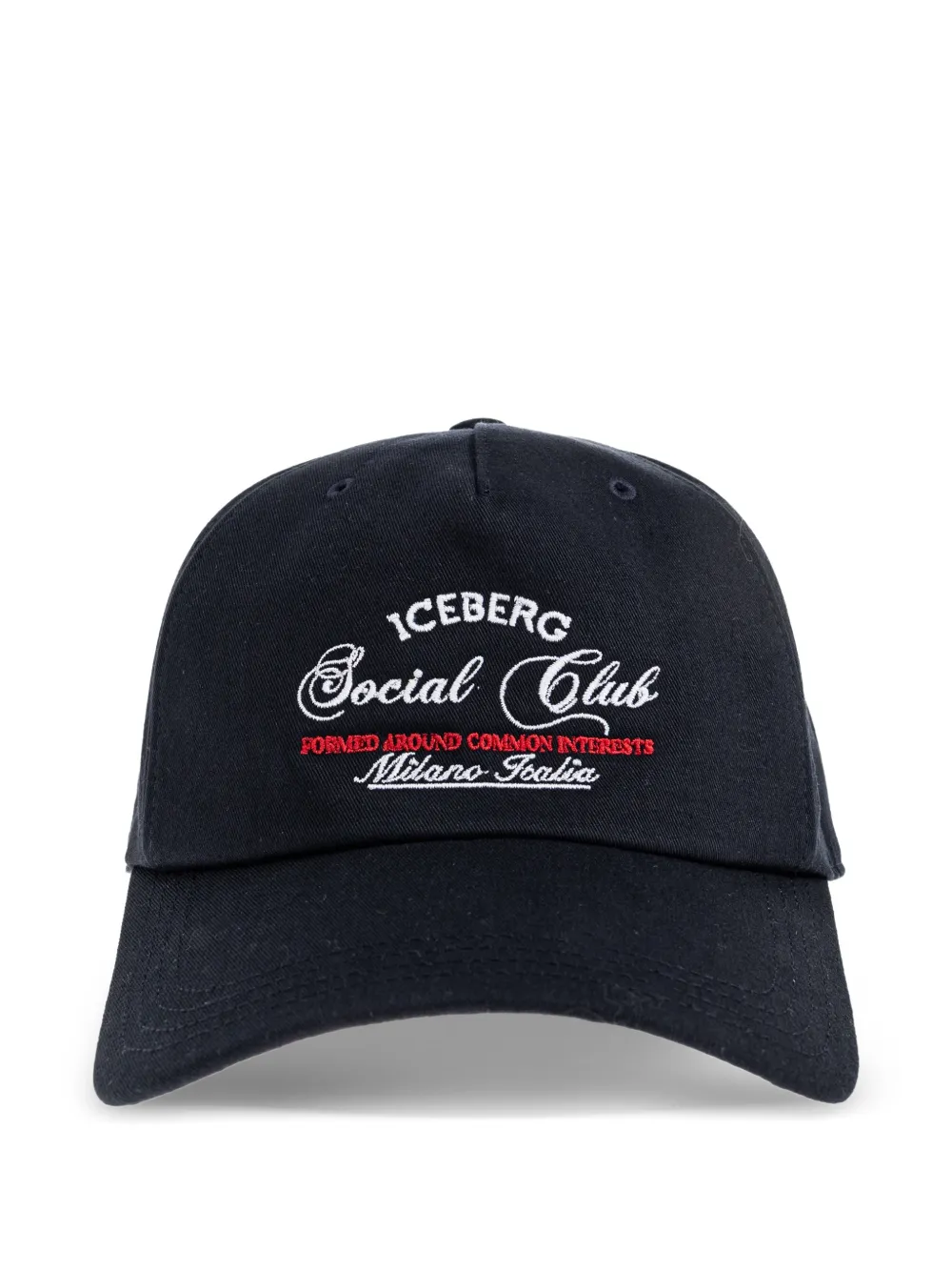 Iceberg embroidered-logo baseball cap - Blu