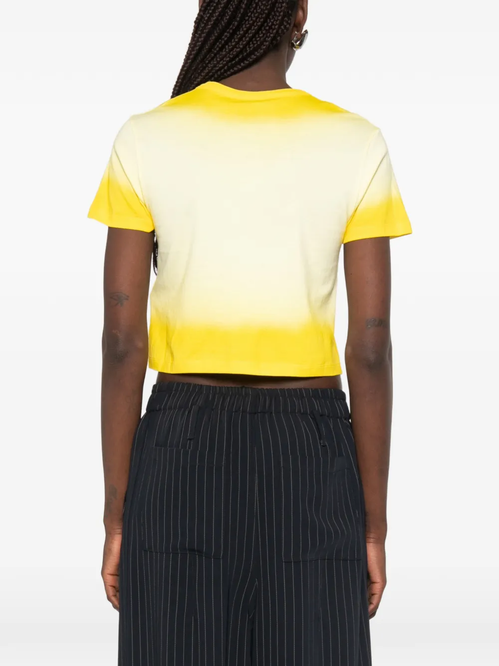 Gucci T-shirt met ombré logo Beige