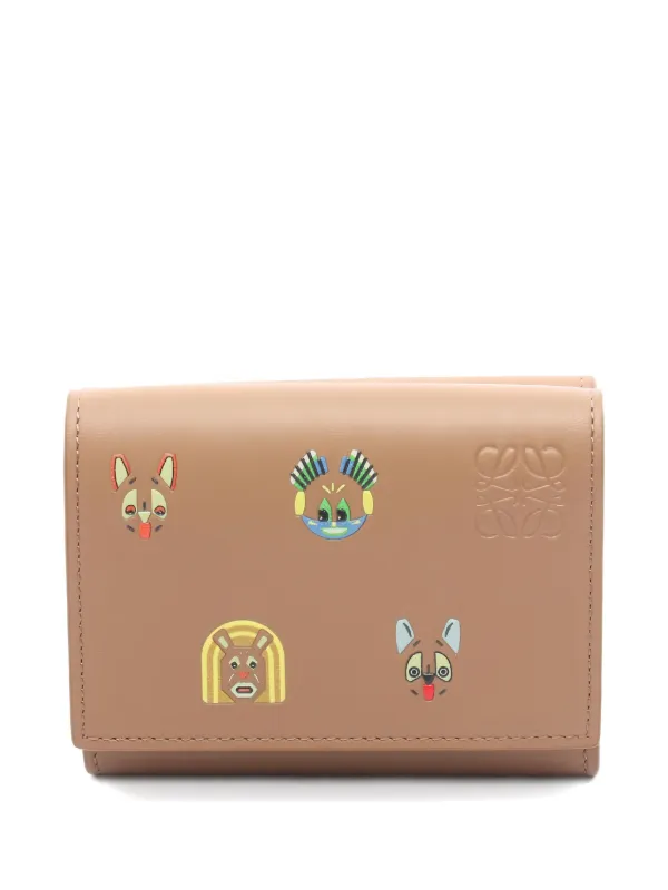 Loewe Pre-owned 2020s Leather Wallet in Neutrals