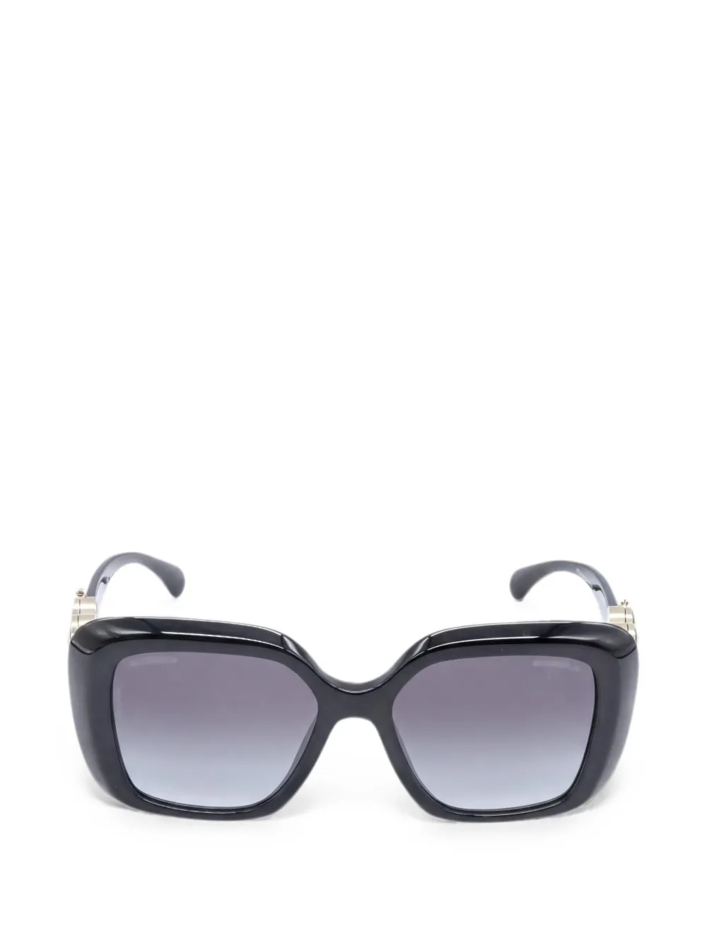 CHANEL Pre-Owned 1986-1988 Interlocking CC square-frame sunglasses - Nero