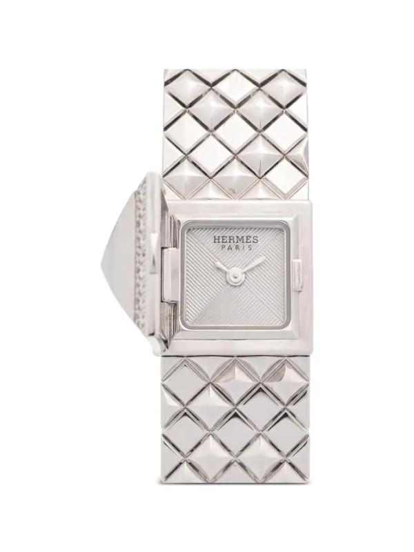 Hermès Pre-owned 2010s Min Médor Joaillerie 15mm Watch in Silver