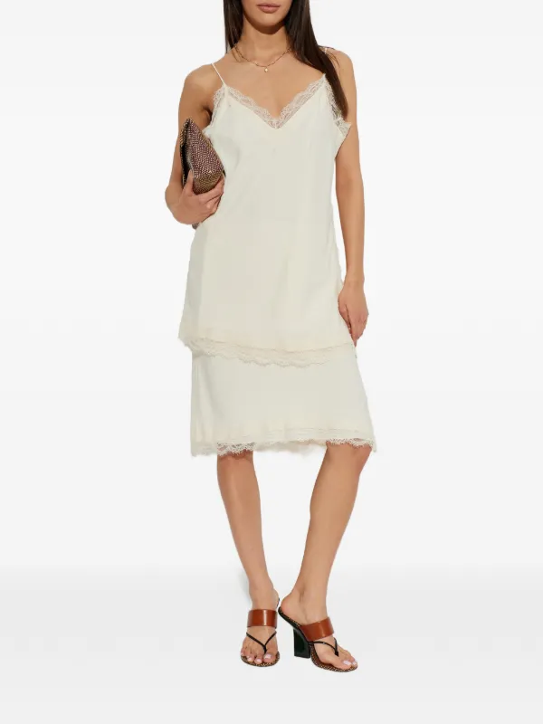 rohe lace camisole dress Rhe Camisole Dress With Lace Detail