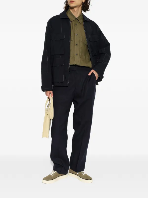 Paul Smith chest-pocket Linen Shirt | Green | FARFETCH