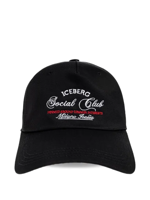 Iceberg logo-embroidered baseball cap