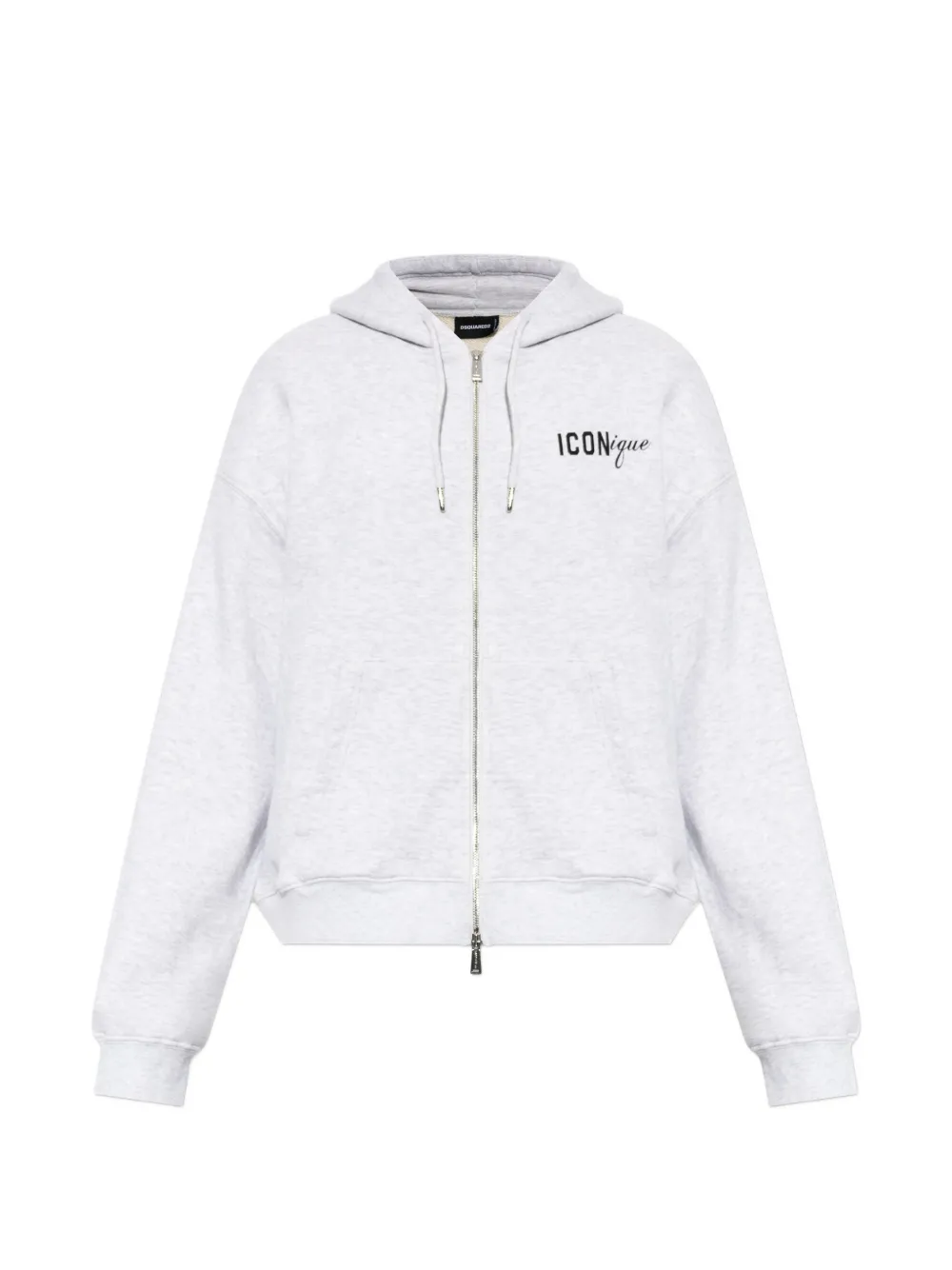 DSQUARED2 graphic-print zip-up hoodie - Grigio